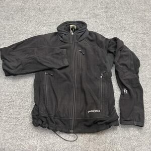 Patagonia Jacket Womens Small Black R Regulator Fleece Full Zip Mesh Lined Warm